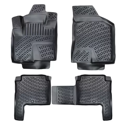 Rizline Hyundai Santa Fe 2006-2012 4D Havuzlu Paspas | 7 Koltuklu - Siyah