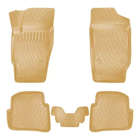 Rizline Seat Ibiza 2008-2017 4D Havuzlu Paspas | Bej Hatchback