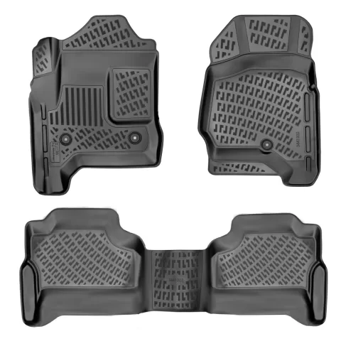 Rizline Chevrolet Silverado 2500-3500 HD Crew Cab Halı Zemin 2014-2018 4D Havuzlu Paspas