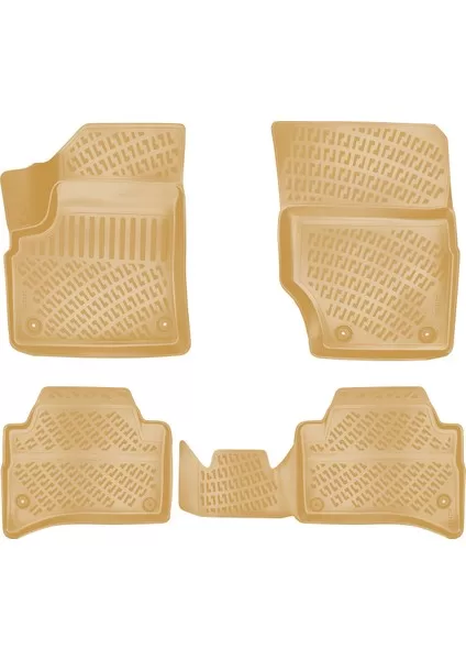 Rizline Volkswagen Touareg 2002-2010 4D Havuzlu Paspas Bej