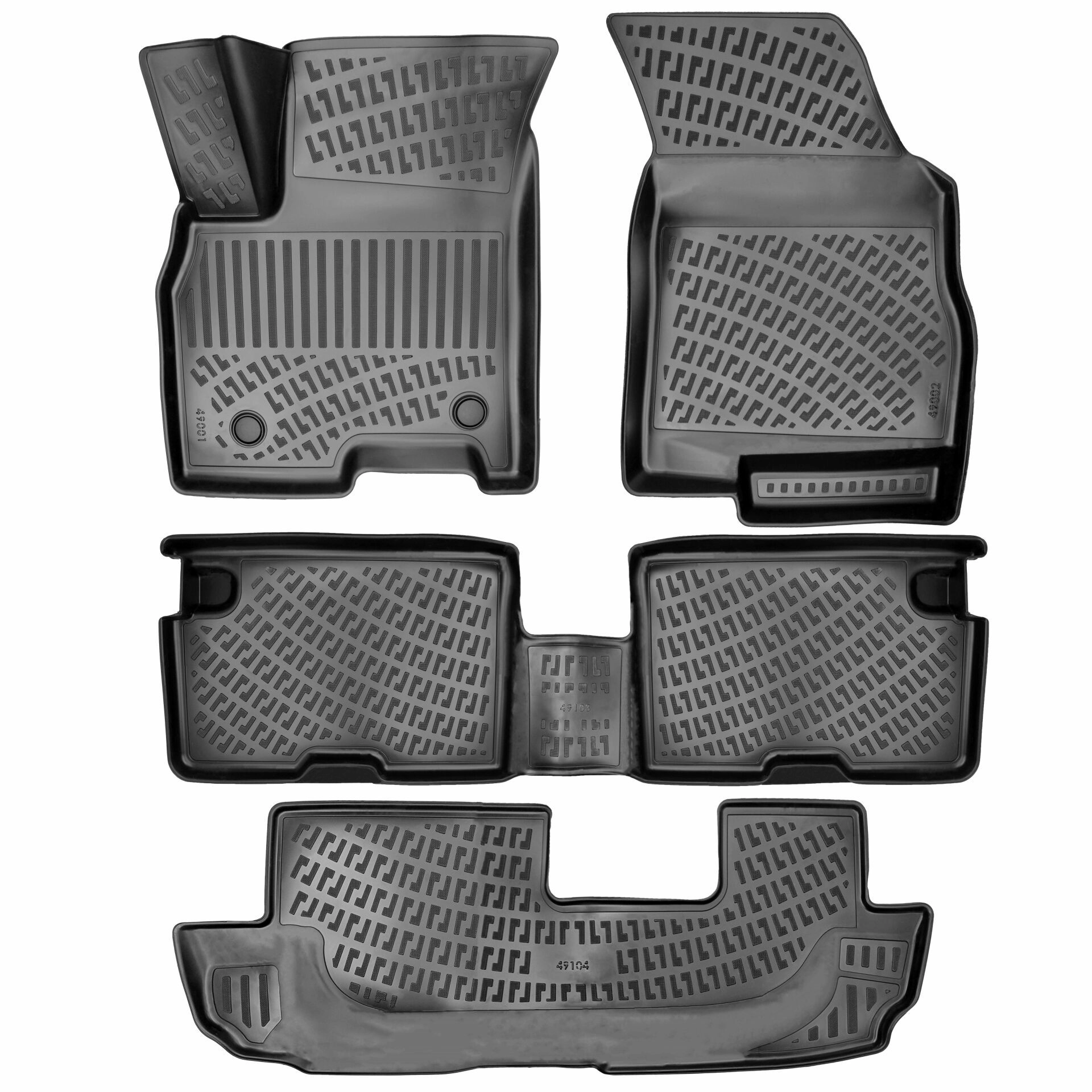 Chery Tiggo 8 Pro 2024 7 Koltuklu Havuzlu Paspas Siyah Luxury 