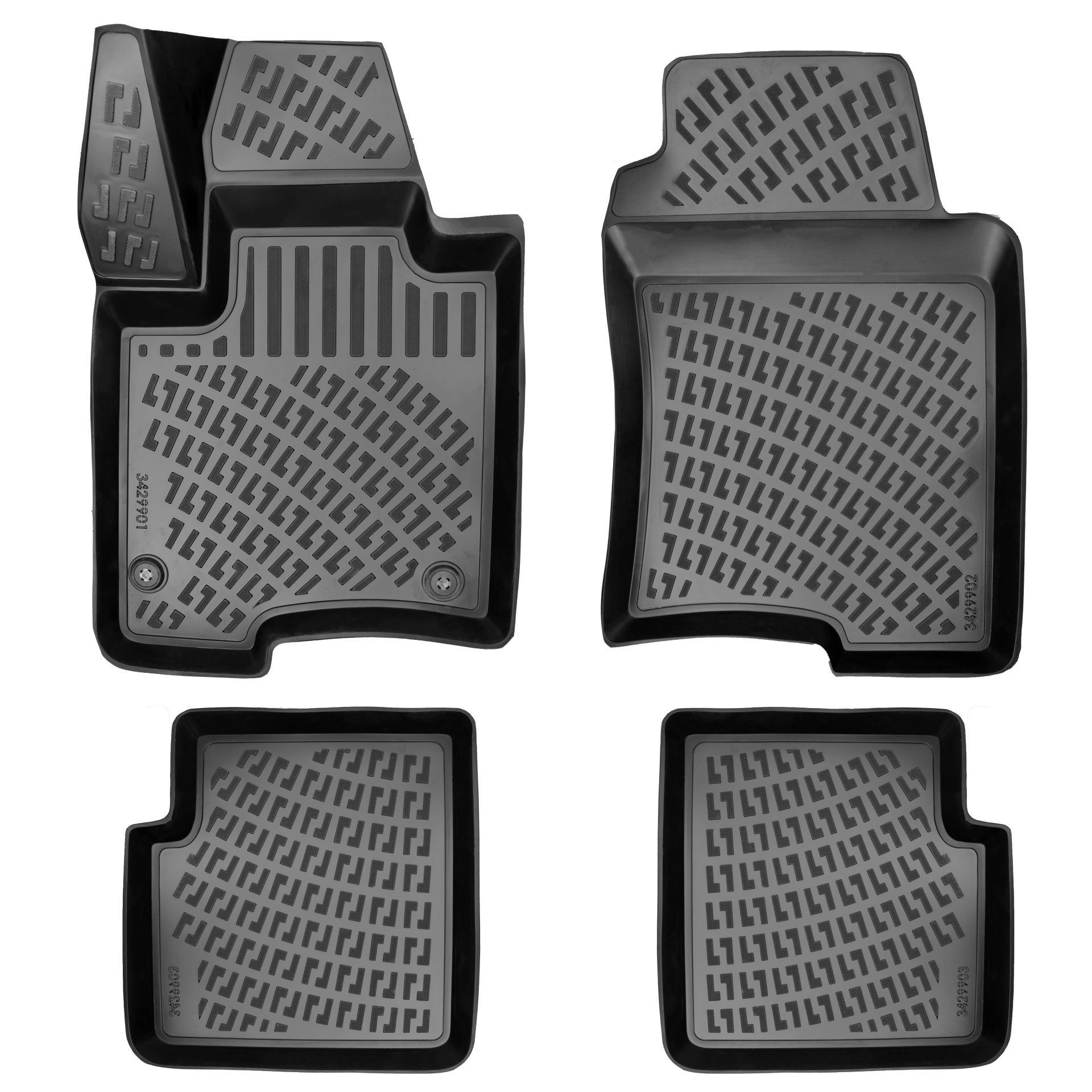 Fiat Panda Hibrit 2021 Havuzlu Paspas Siyah 