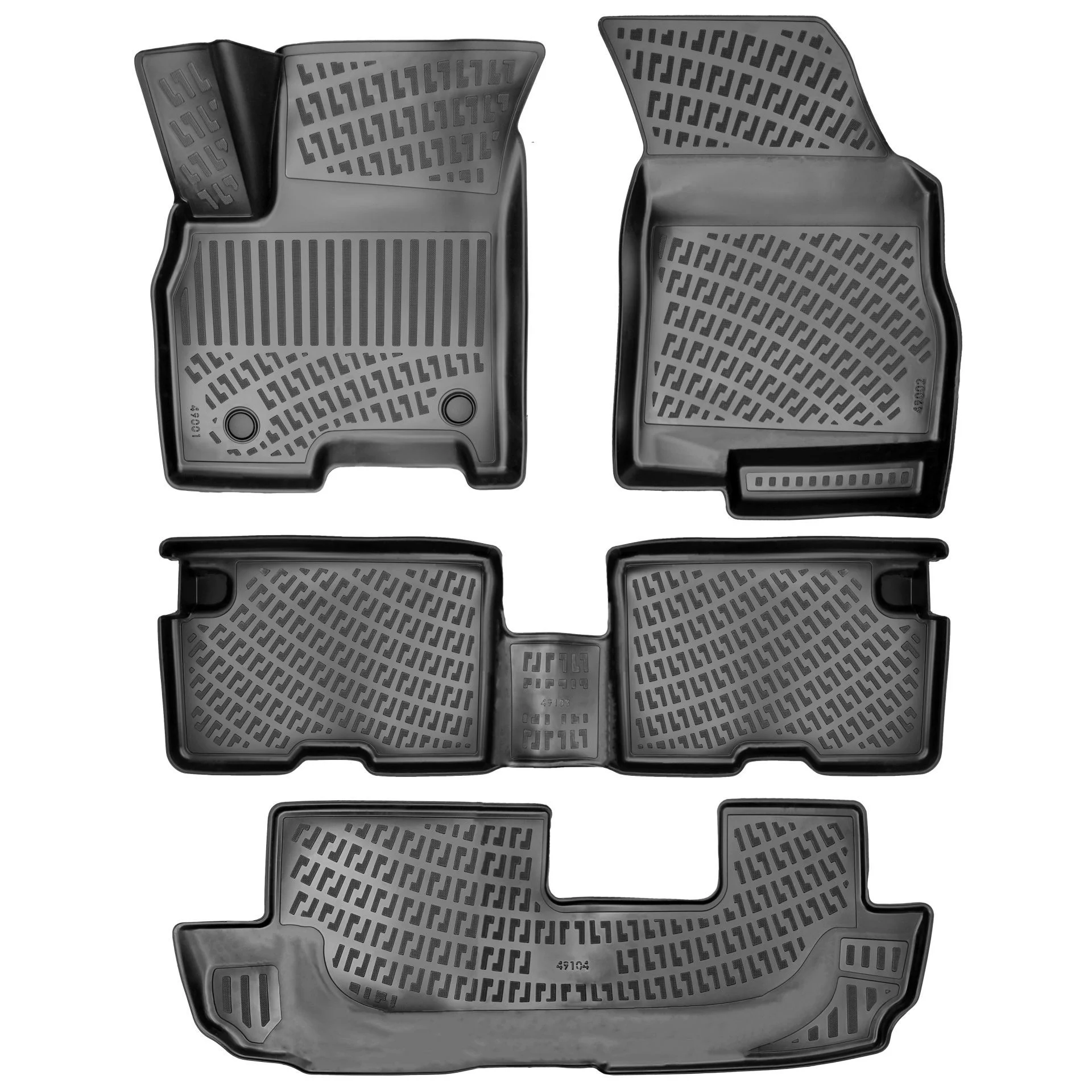 Rizline Chery Tiggo 8 Pro 2020-2025 7 Koltuklu 4D Havuzlu Paspas | Excellent-Intelligent Paket