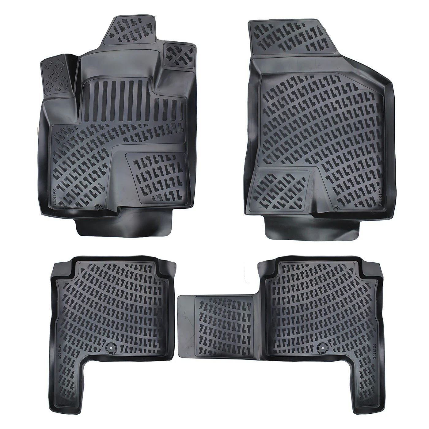 Rizline Hyundai Santa Fe 2006-2012 4D Havuzlu Paspas | 7 Koltuklu - Siyah