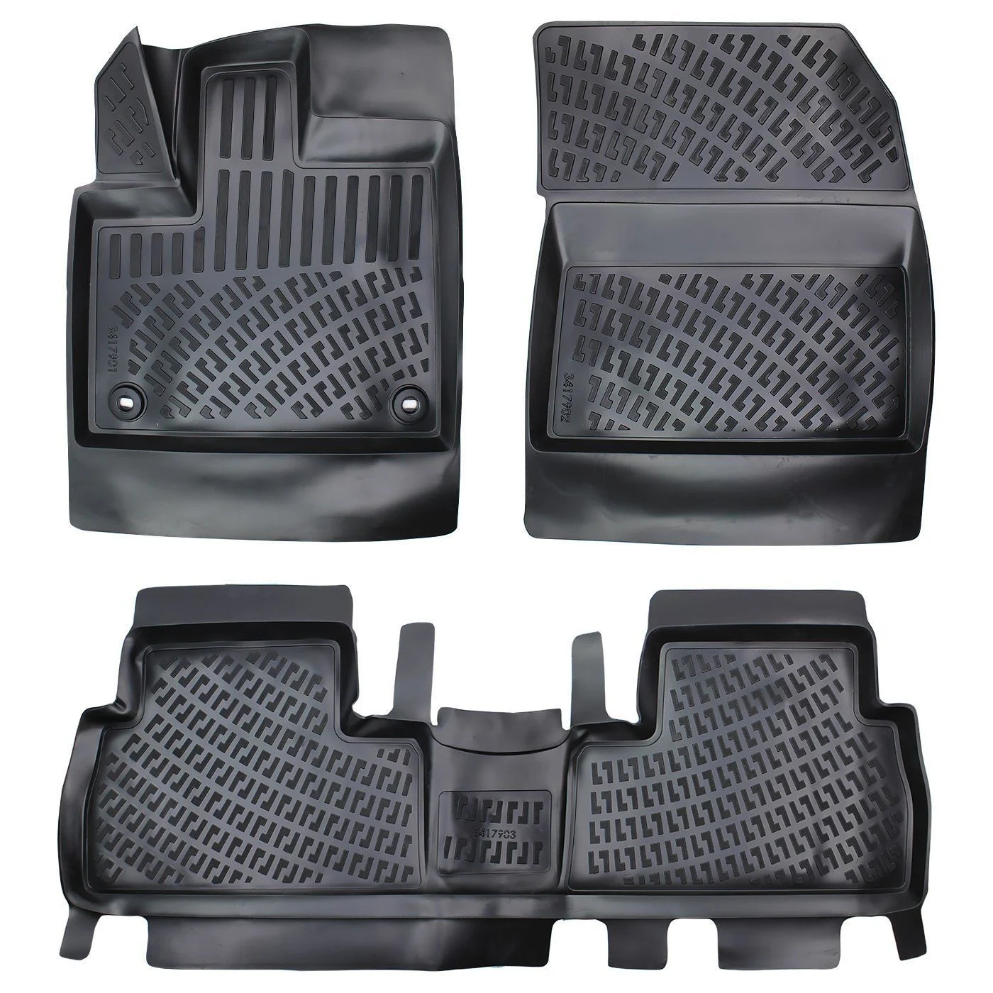 Rizline Peugeot Rifter 2019 Sonrası 4D Havuzlu Paspas | Katlanamayan Ön Yolcu Koltuğu